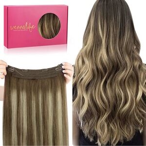 WENNALIFE Wire Hair Extensions – Balayage Brown to Blonde